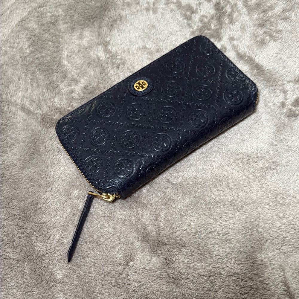 Navy blue Leather Wallet